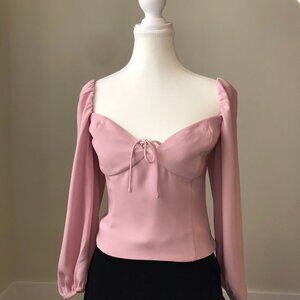 Aritzia Wilfred Novella Blouse | Light Pink | Size M